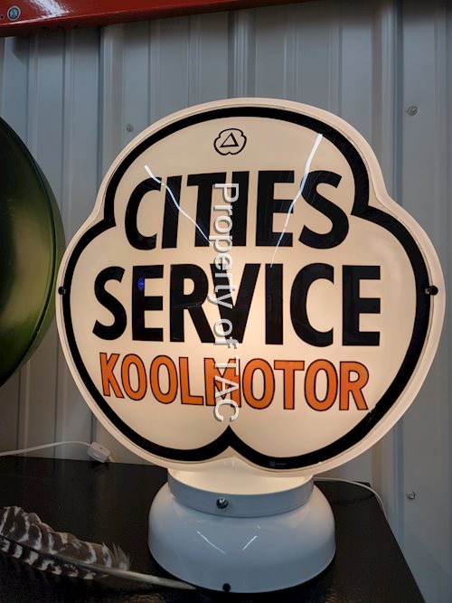 Cities Service Koolmotor Clover-Shape Globe Lenses