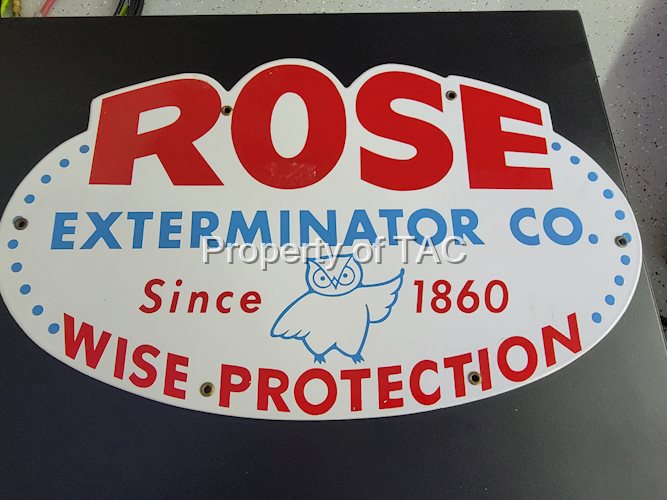 Rose Exterminator Co. Porcelain Truck Sign