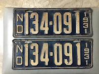 North Dakota License Plates #134-091