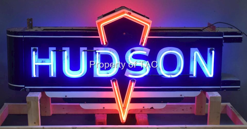 Original Double-Side Hudson (auto) Porcelain Neon Sign