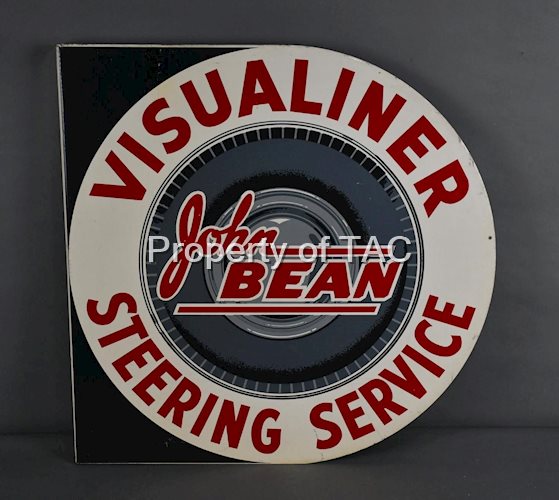 John Bean Visualiner Steering Service Metal Flange Sign