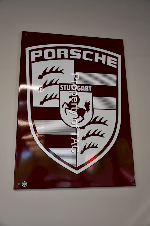 Porsche w/Stuttgart Logo Porcelain Sign