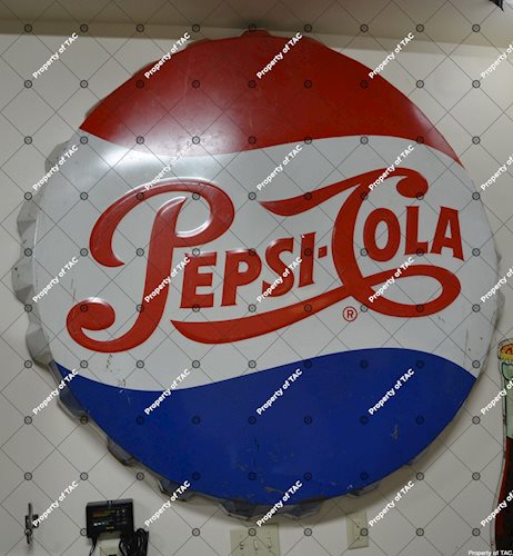 Large Pepsi-Cola Bottle Cap Sign