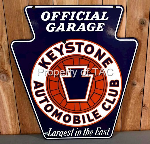Keystone Automobile Club Official Garage Porcelain Sign