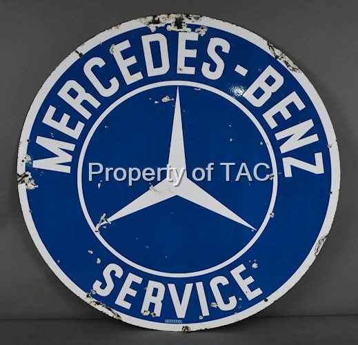 Mercedes Benz Service w/Logo Porcelain Dealership Sign