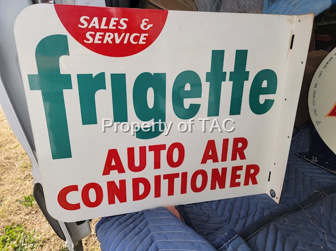 Frigette Auto Air Conditioner Sales & Service Metal Flange Sign