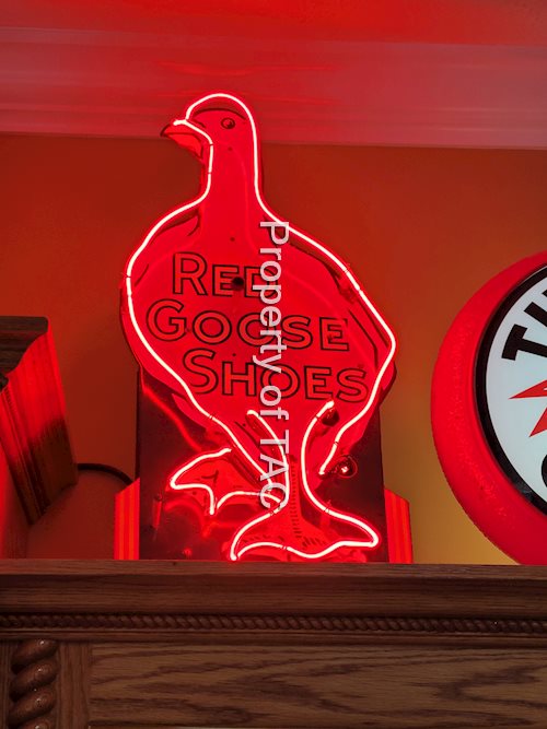 Red Goose Shoes Porcelain Neon Sign