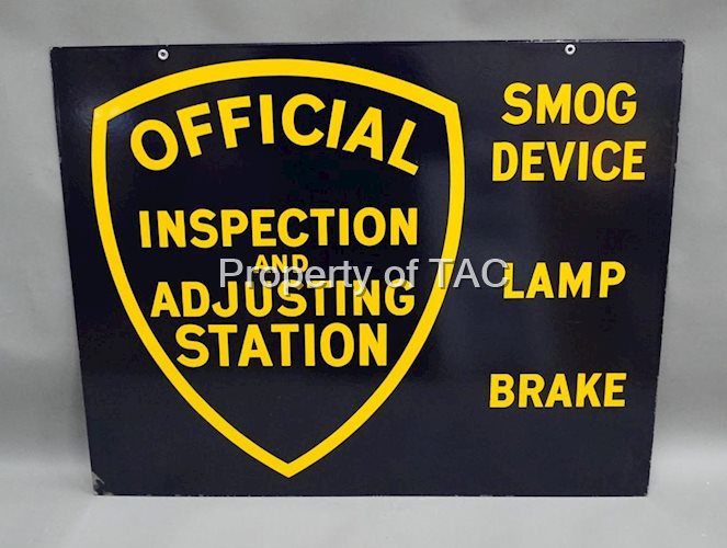 Official Inspection & Adjusting Station Porcelain Sign