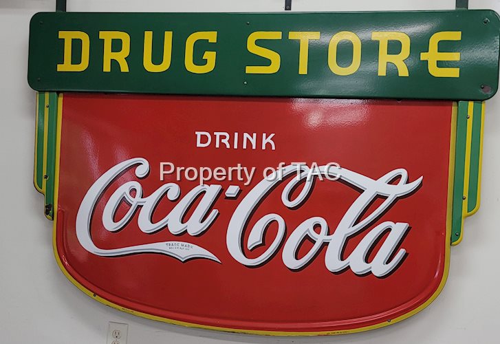 Drink Coca Cola Druge Stores Multi-piece Double Sided Porcelain Sign