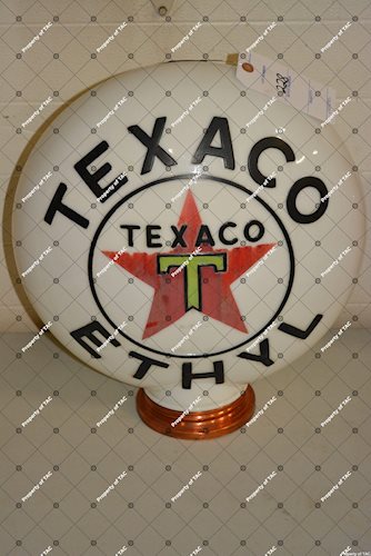 Texaco Ethyl OPC Milk Glass Globe