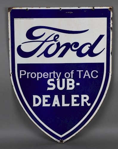 Ford Sub-Dealer Porcelain Shield Sign
