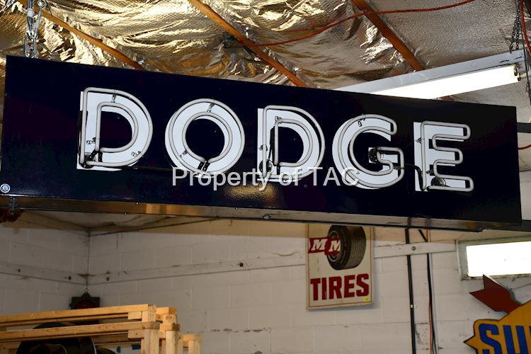 Dodge Porcelain Rolled Edge Neon Sign
