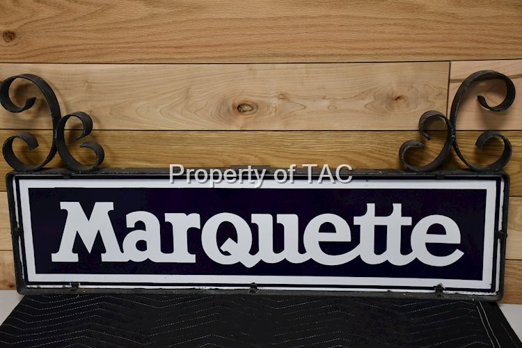 Marquette (Buick) Porcelain Sign w/original metal holder