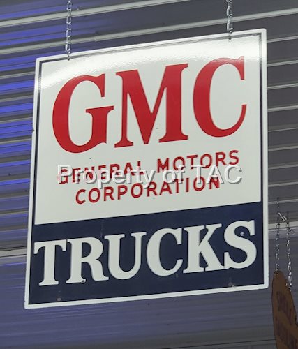 GMC Trucks General Motors Corporation Porcelain Sign
