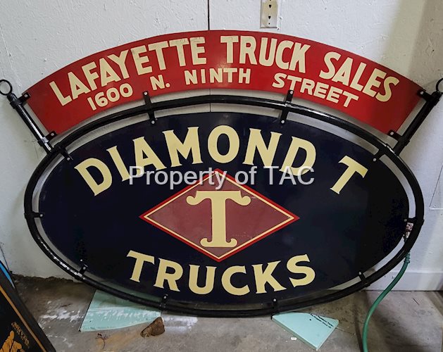Diamond T Trucks DST Tin Sign w/ Attachment
