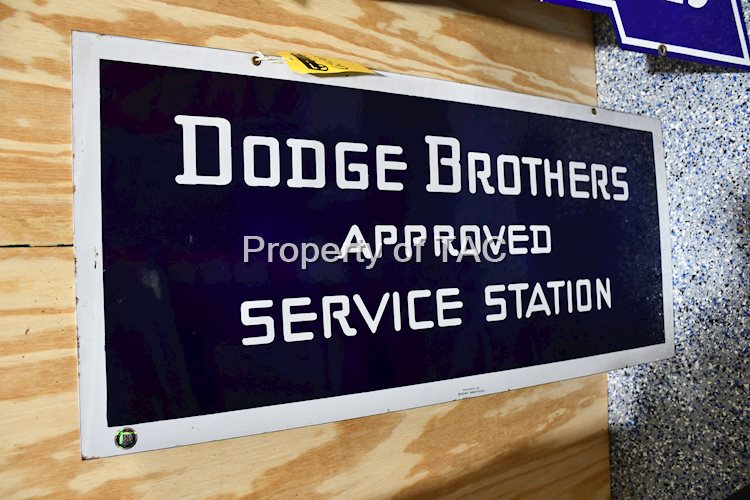 Dodge Brothers Approved Service Station Porcleian Sign