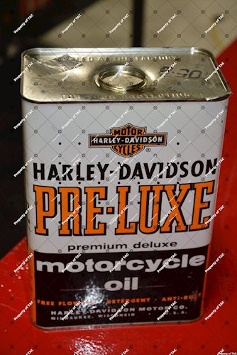 Harley Davidson Pre-Luxe Motorcycle Oil gallon can