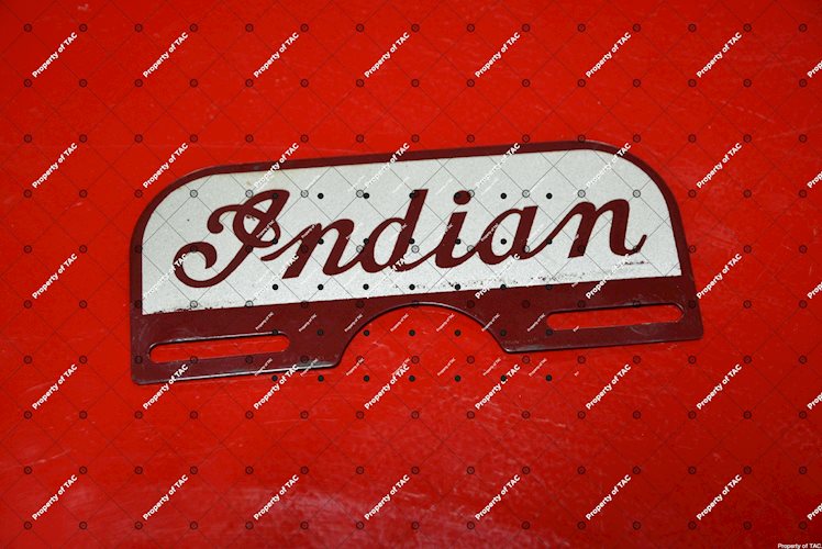 Indian Motorcycle License Plate Attachment