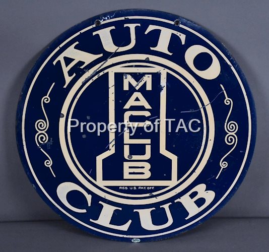 MA Club Auto Club Metal Sign