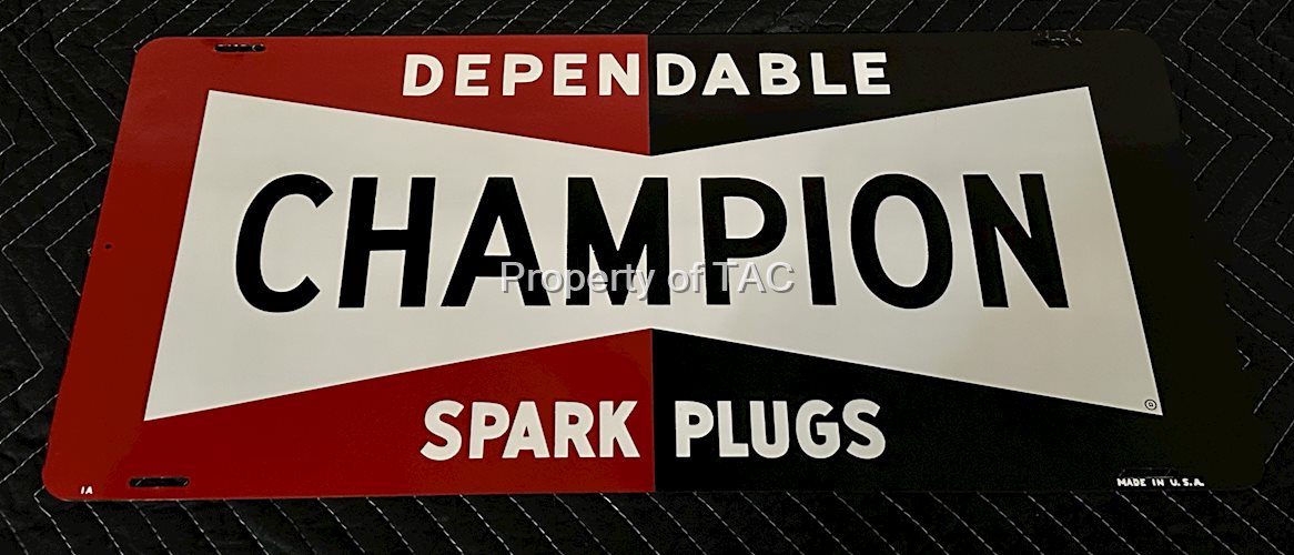 Dependable Champion Spark Plugs Tin Sign