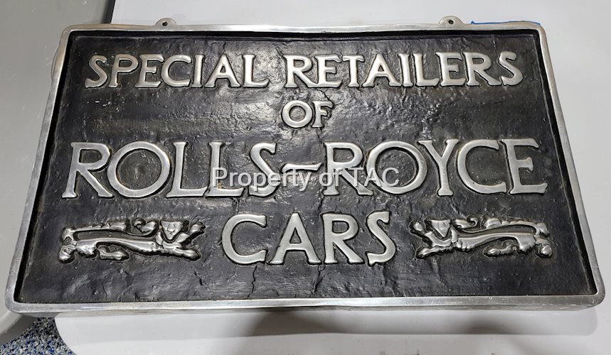 Special Retailers of Rolls Royce Cars Cast Iron Sign