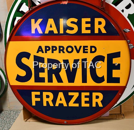 Kaiser Frazer Approved Service Porcelain Identification Sign