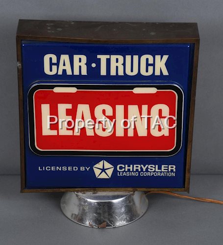 Chrysler Car-Truck Leasing Plastic Lighted Counter-Top Sign