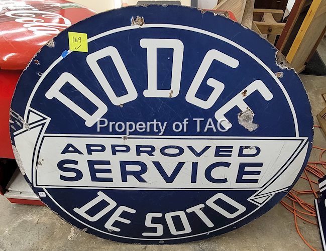 Dodge De Soto Approved Service Porcelain Sign