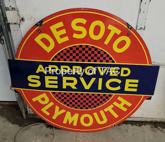DeSoto Plymouth Approved Service DSP Porcelain Sign