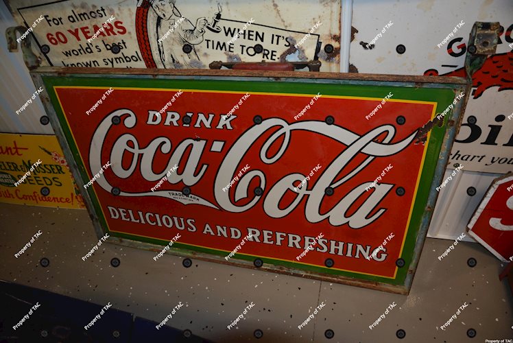 Drink Coca-Cola Delicious and Refreshing Porcelain sign