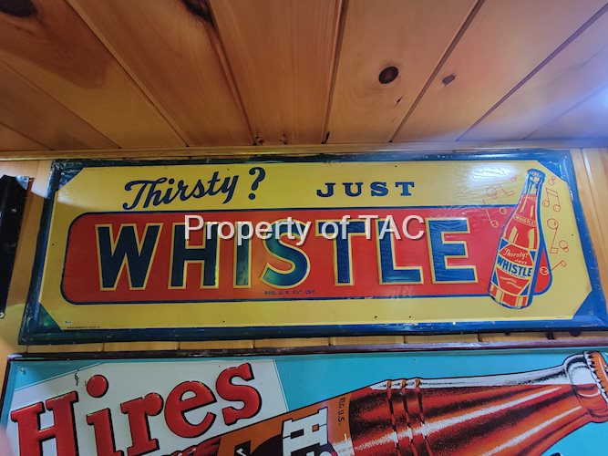 Whistle w/Bottle Metal SIgn