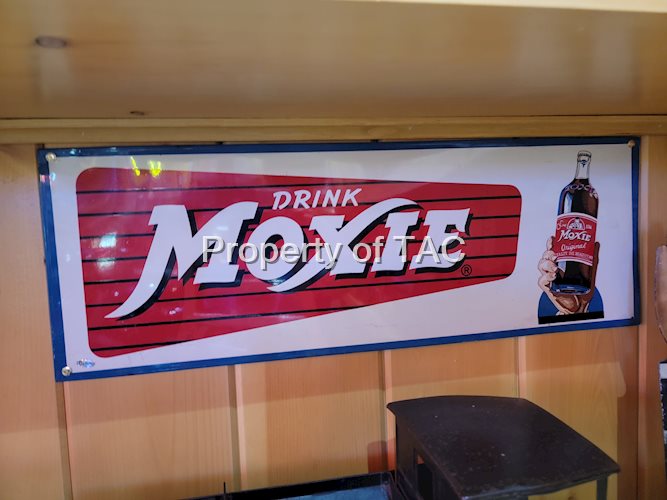 Drink Moxie w/Bottle Metal Sign