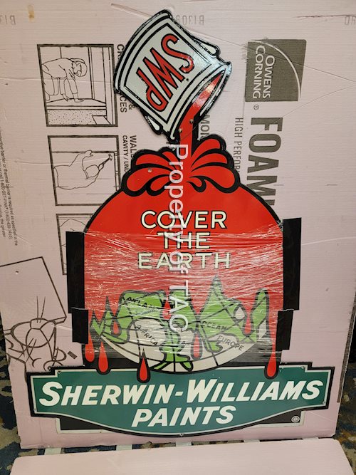 Sherwin-Williams "Cover the Earth" SWP Porcelain Sign