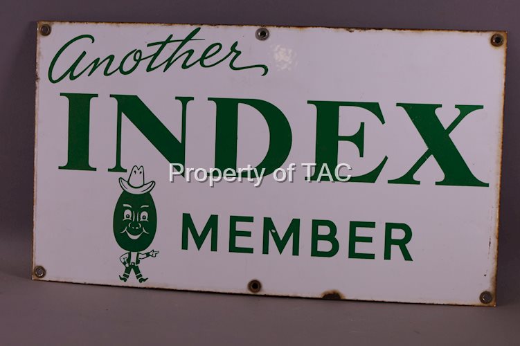 ANOTHER IDEX (AVOCADO) MEMBER PORCELAIN SIGN