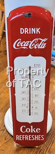 Drink Coca Cola Coke Refreshes Porcelain Thermometer