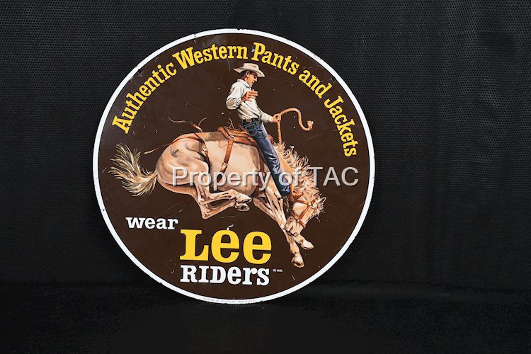 Wear Lee Riders w/Rodeo Scene Metal Sign