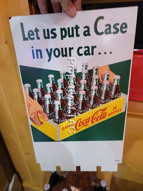 Coca-Cola "Let us put a Case in your car" Masonite Sign