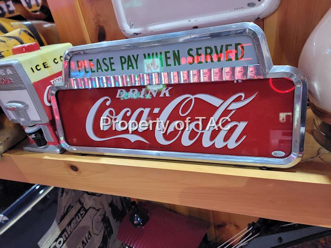 Drink Coca-Cola "Please Pay When Served Lighted Display