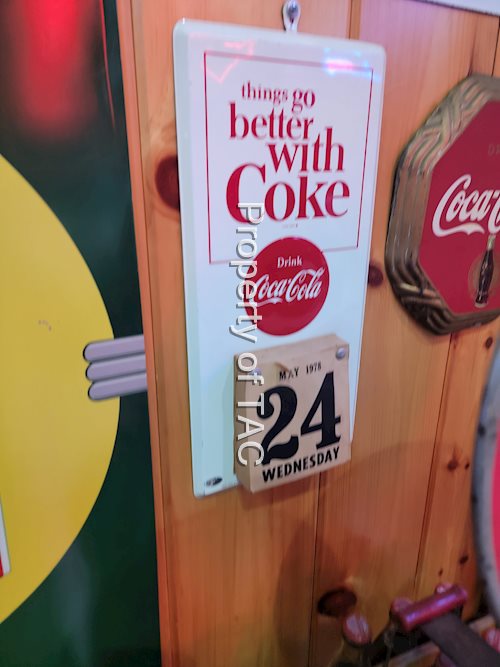 Things Go Better with Coke Metal Calendar Holder