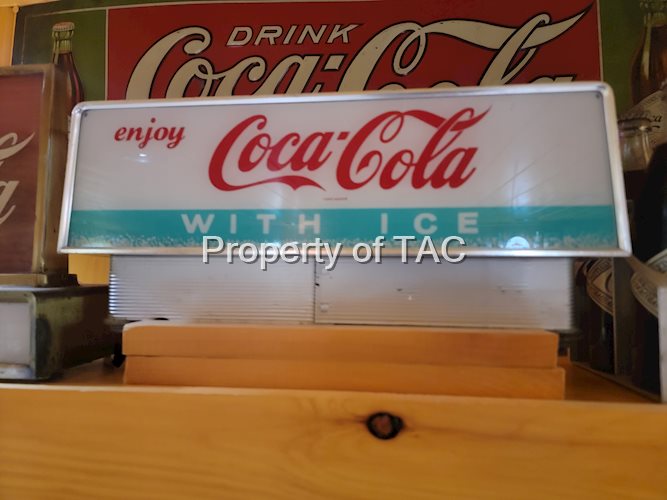 Coca-Cola Cash Register Light Metal & Plastic Sign