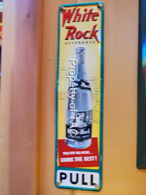 White Rock Beverage w/Bottle Pull Metal Sign