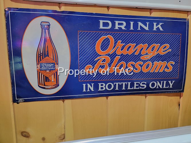 Drink Orange Blossoms w/bottle Metal Sign