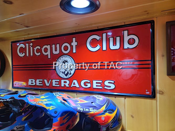 Clicquot Club Beverages w/Images Metal Sign