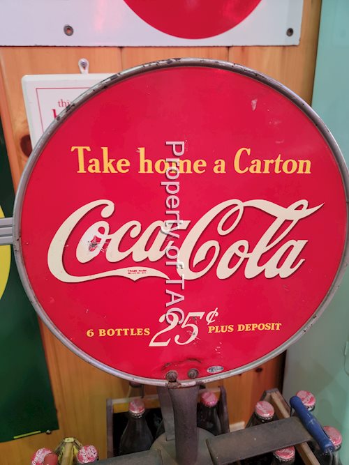 Take home a Carton Coca-Cola Metal Rack Sign