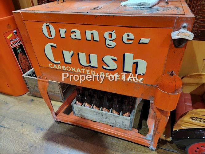 Orange-Crush Ice Chest w/Signs