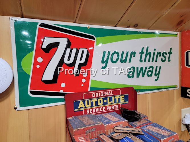 7up "your thirst away" Metal Sign