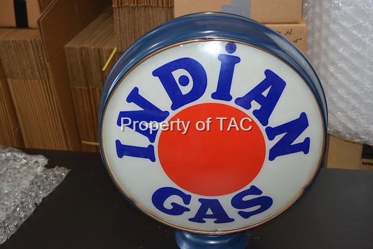 Indian Gas w/Red Dot Logo 15" Single Globe Lens