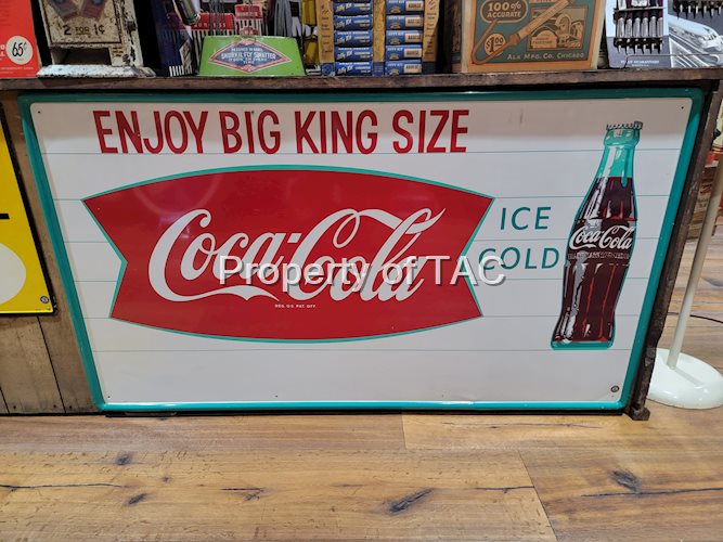 Enjoy Big King Size Coca-Cola Metal Sign