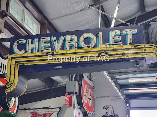 Chevrolet Horizonal Lines Porcelain Neon Sign