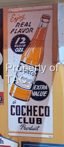 Enjoy Real Favorite Cheeco Beverages w/Bottle Metal Sign